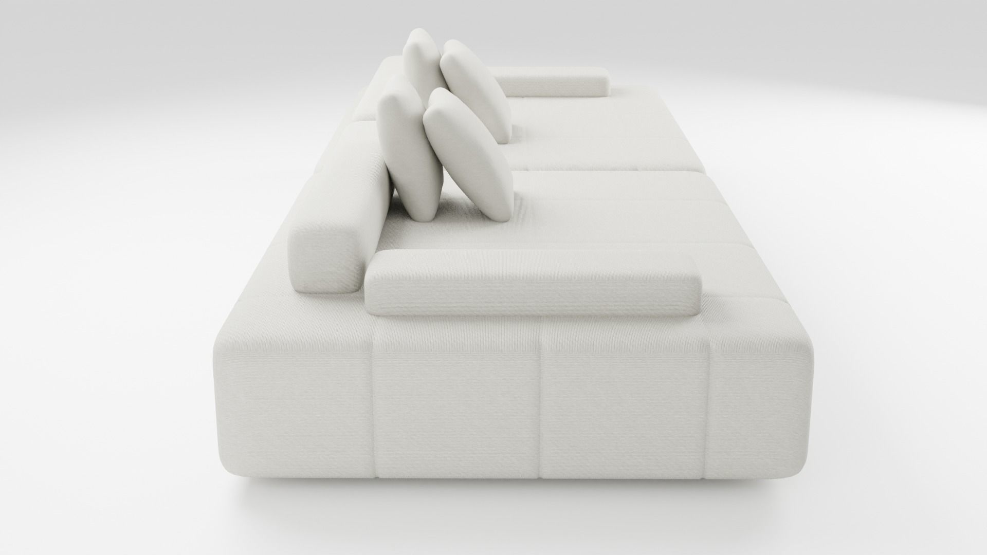 Fabric sofa with modular system 3D model_1