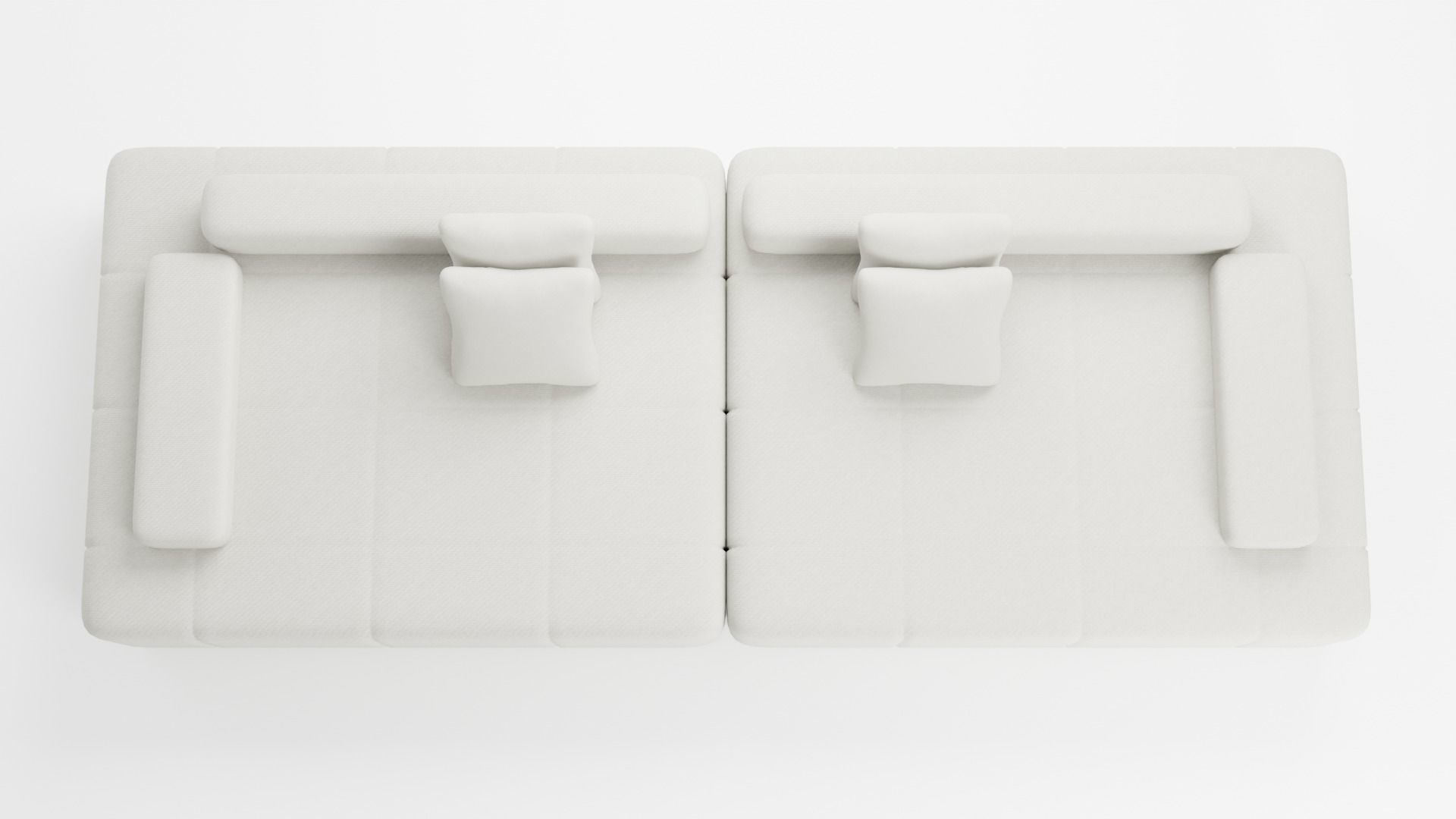 Fabric sofa with modular system 3D model_5