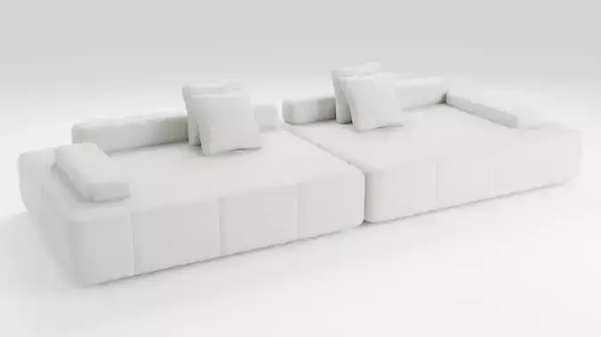 Fabric sofa with modular system