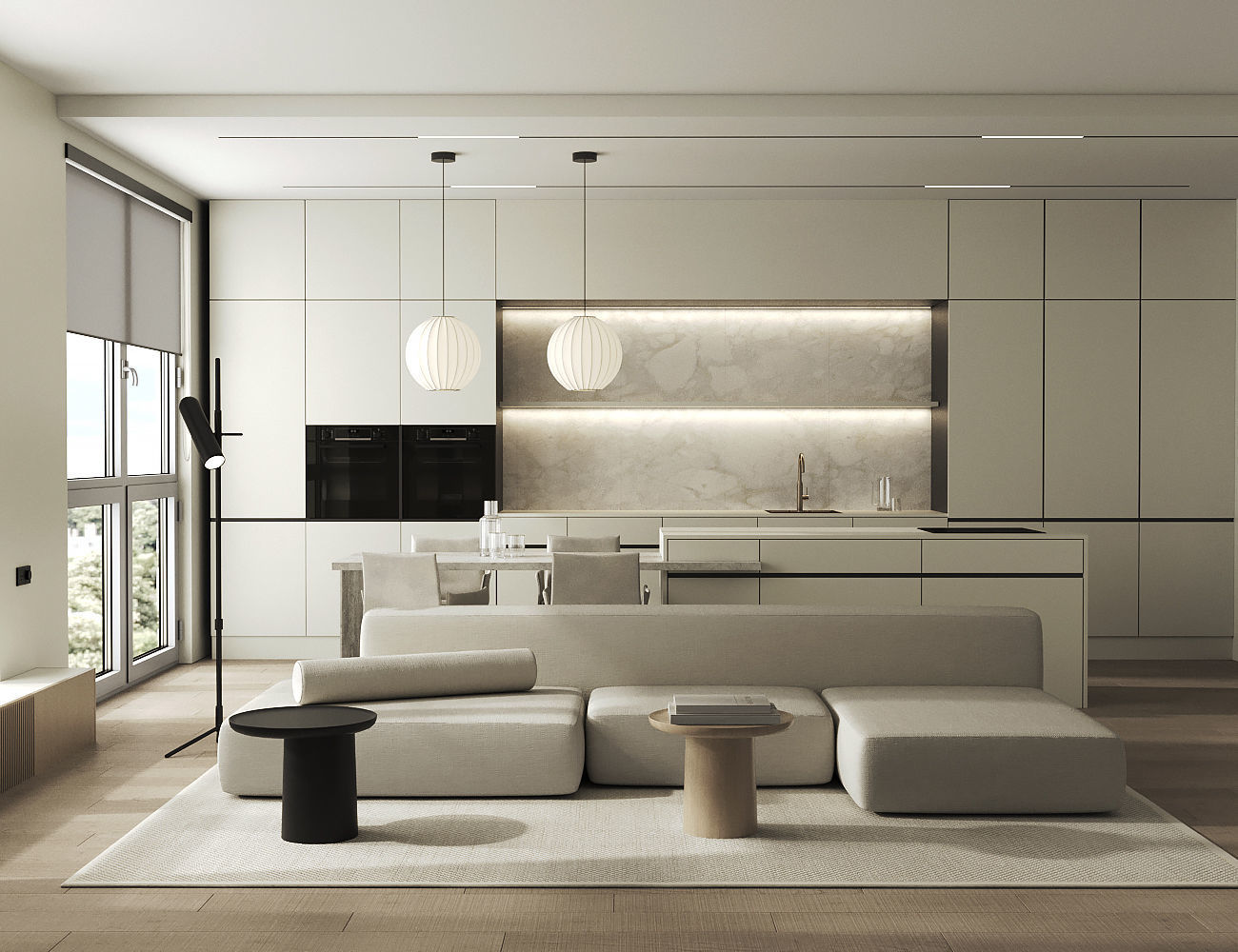 Minimalistic interior 3D model_2