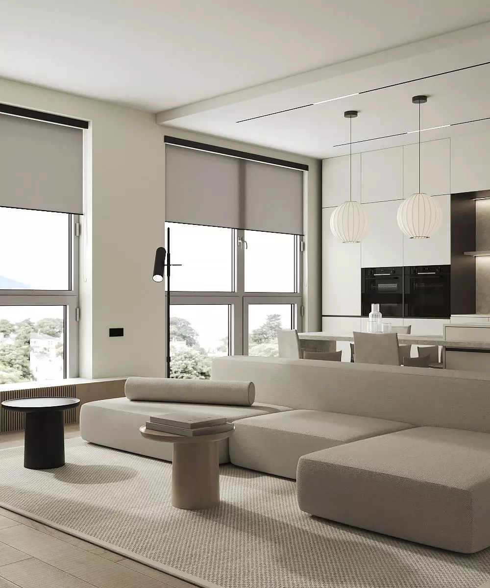 Minimalistic interior 3D model_0