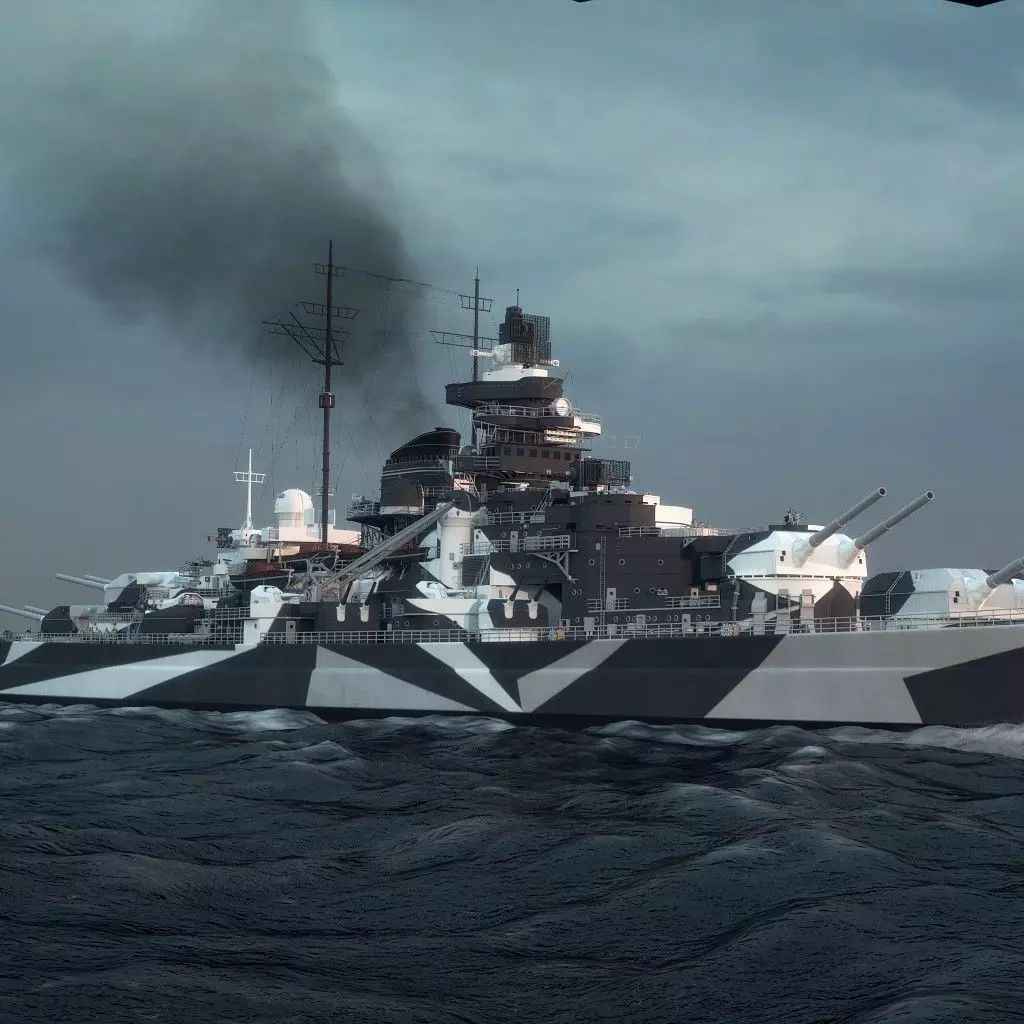 Battleship Tirpitz 3D model_0