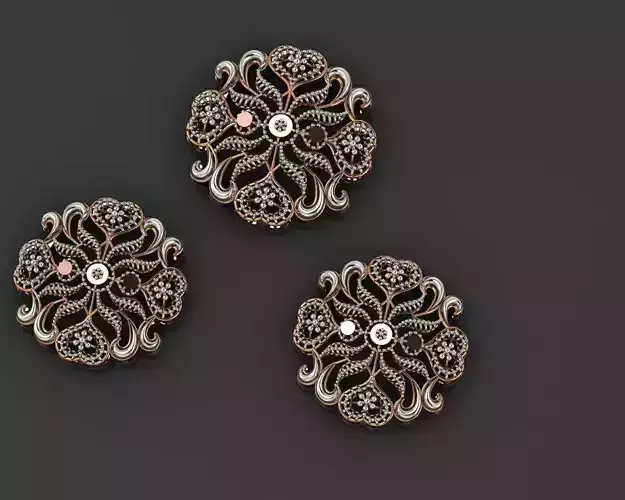 Flower Wire Mesh Ultra Vision Necklace Pendant Link