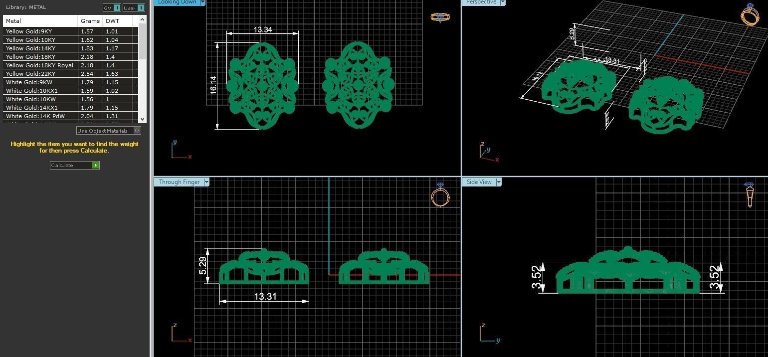 Flower Wire Mesh Ultra Vision Necklace Pendant Link 3D print model_4