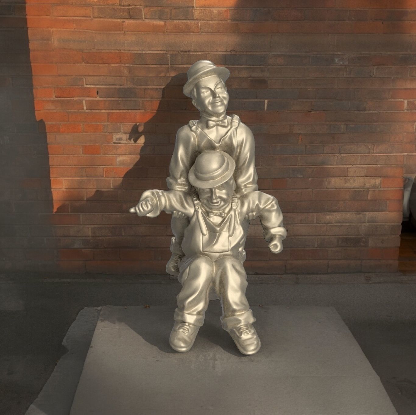 Laurel et Hardy fall 3D print model_1