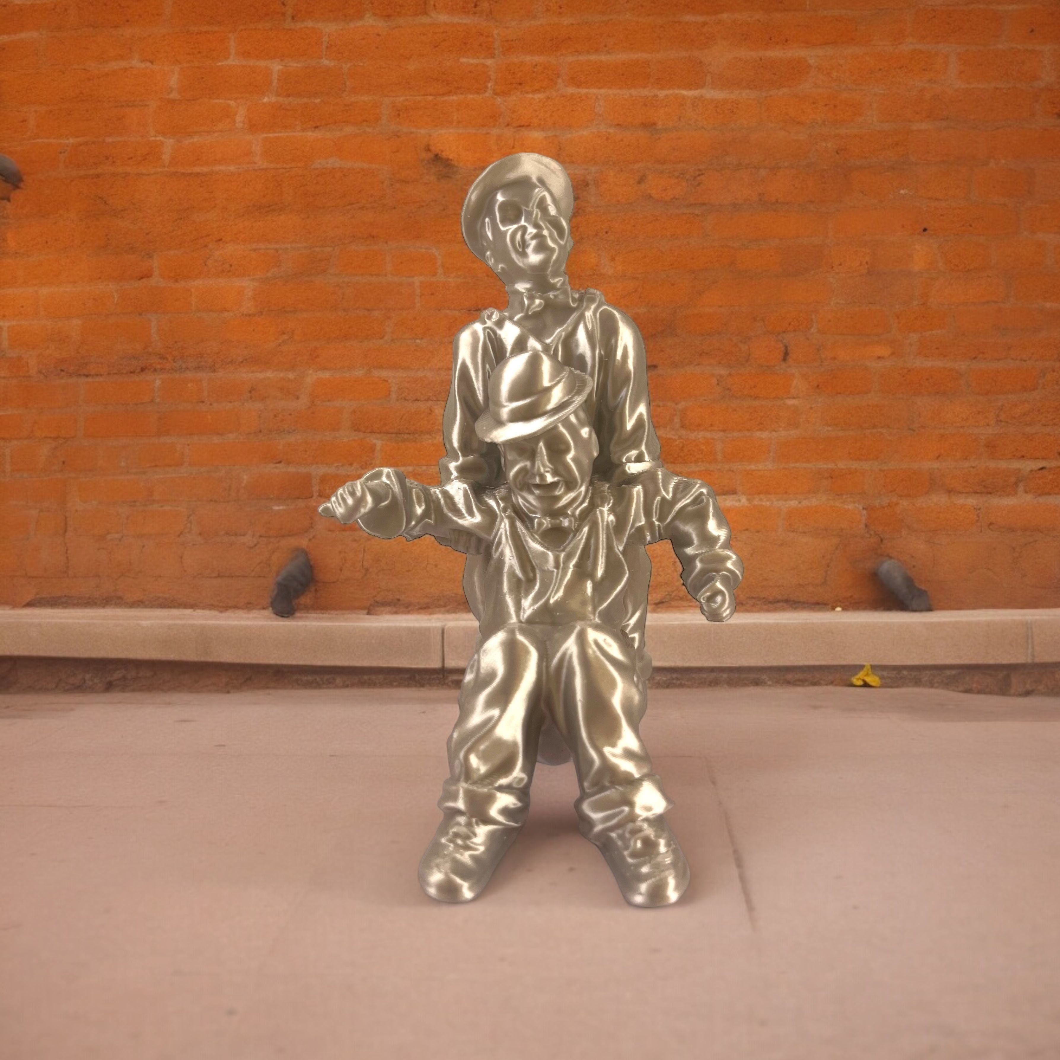 Laurel et Hardy fall 3D print model_7