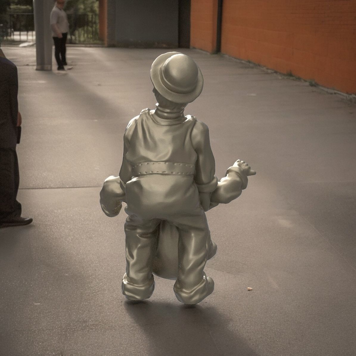 Laurel et Hardy fall 3D print model_8