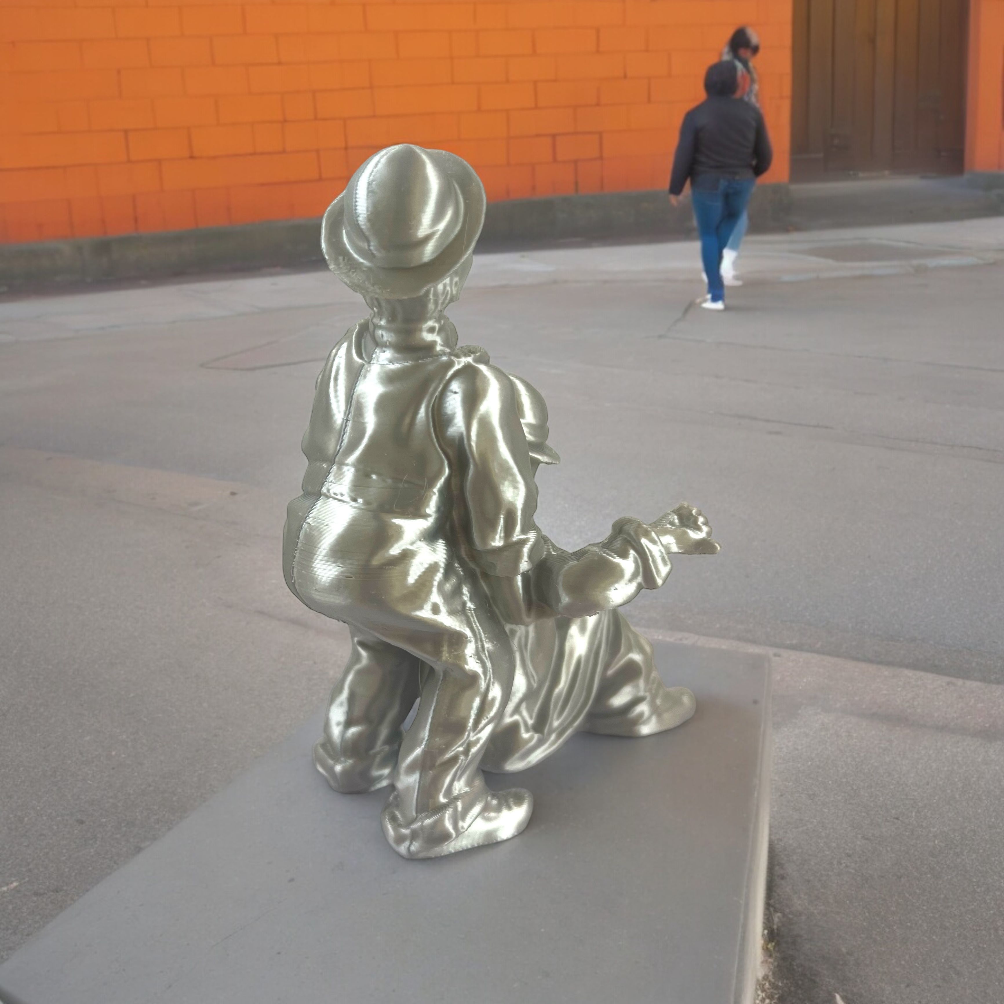 Laurel et Hardy fall 3D print model_9