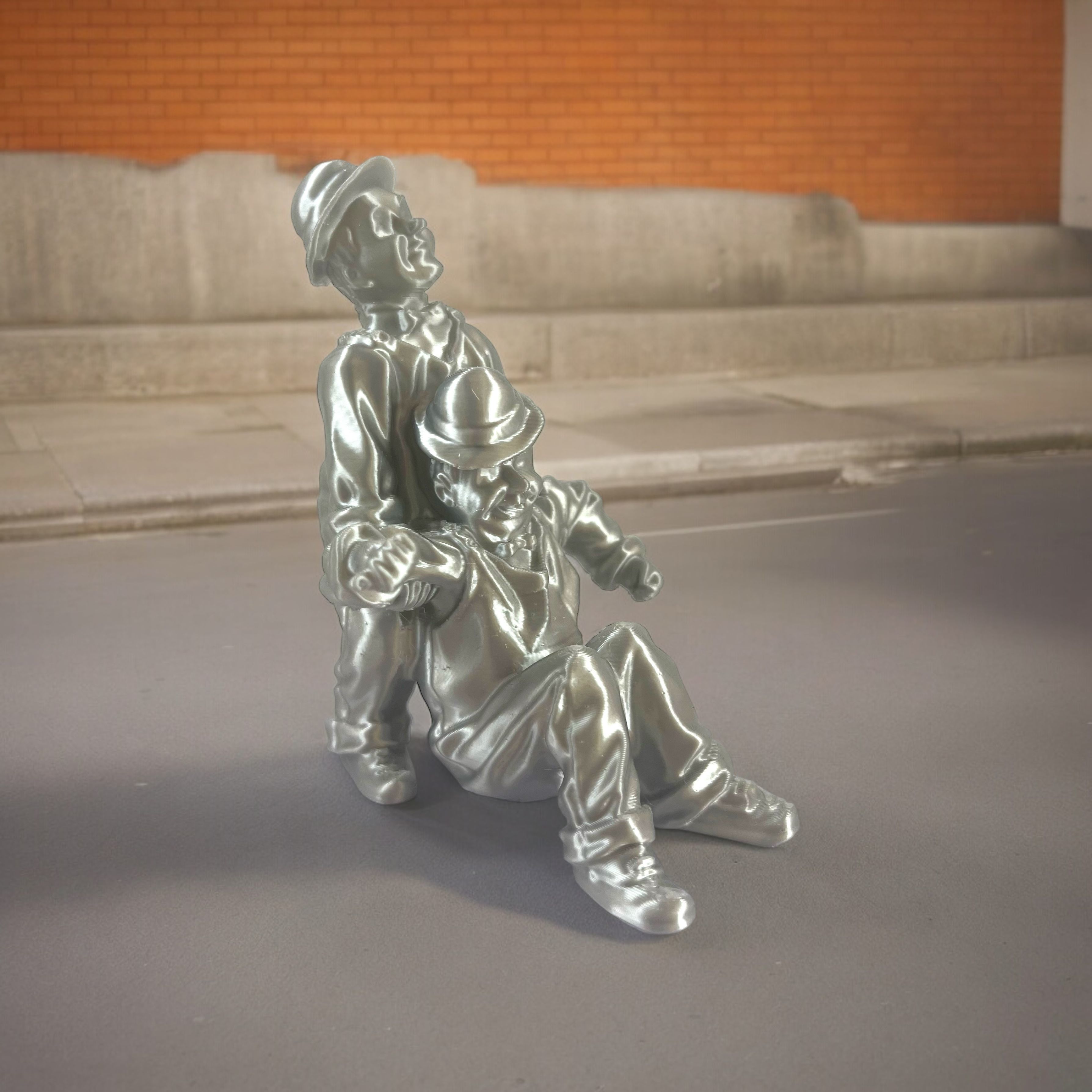 Laurel et Hardy fall 3D print model_2
