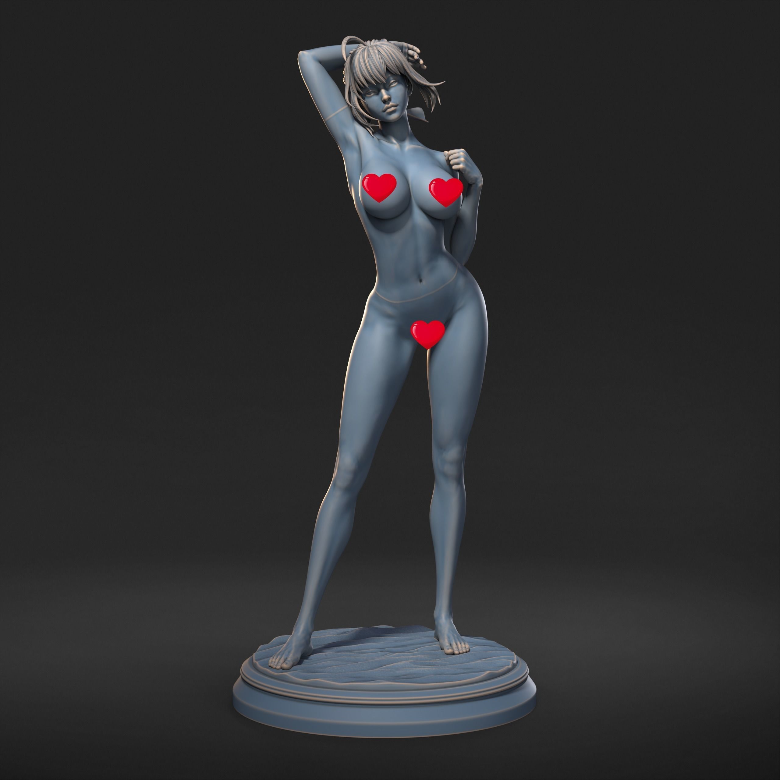 Fate Artoria Pendragon Saber Bikini Swimsuit 3D print model_19