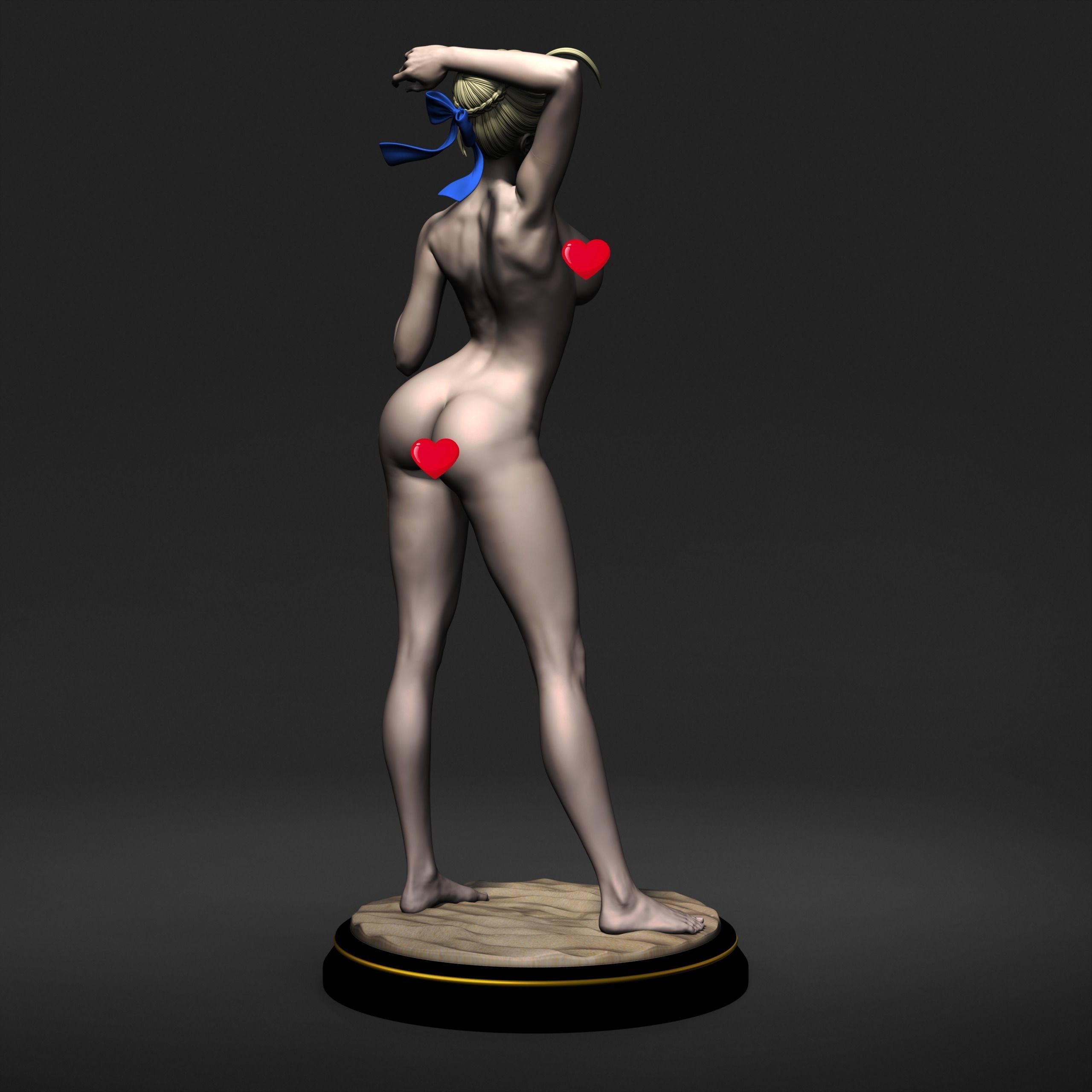 Fate Artoria Pendragon Saber Bikini Swimsuit 3D print model_21