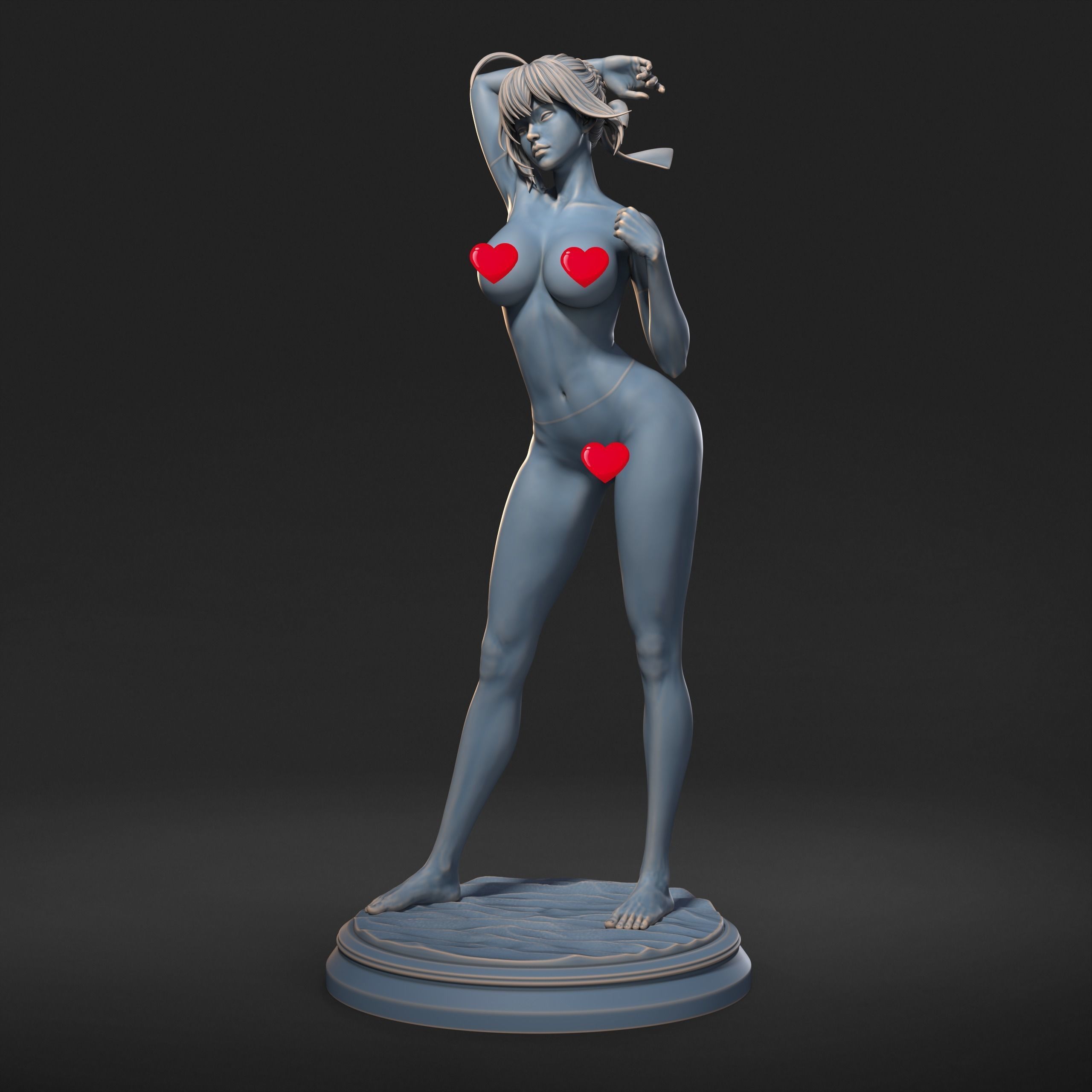 Fate Artoria Pendragon Saber Bikini Swimsuit 3D print model_25