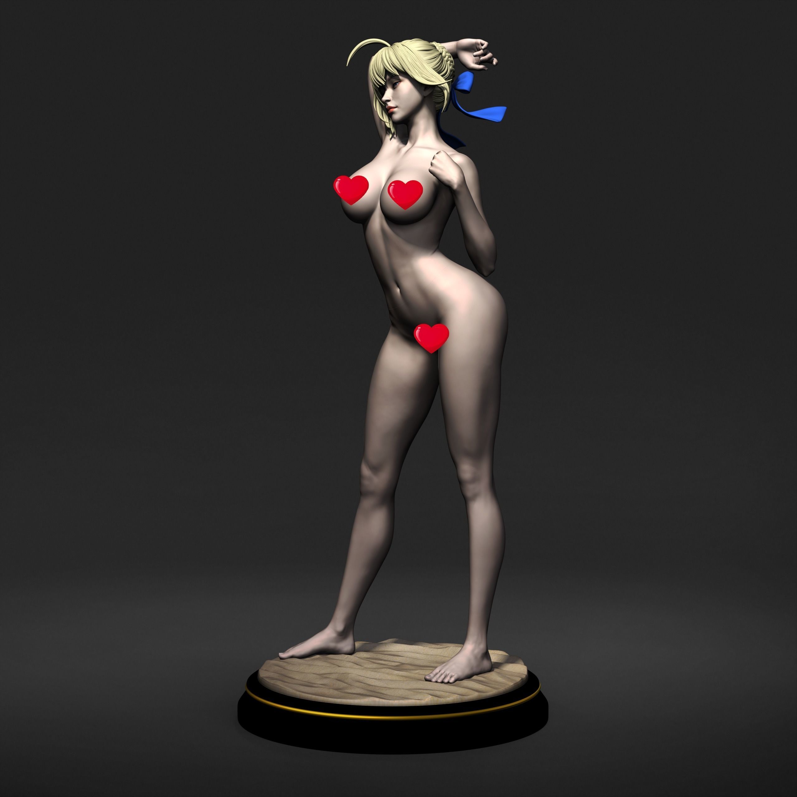 Fate Artoria Pendragon Saber Bikini Swimsuit 3D print model_20