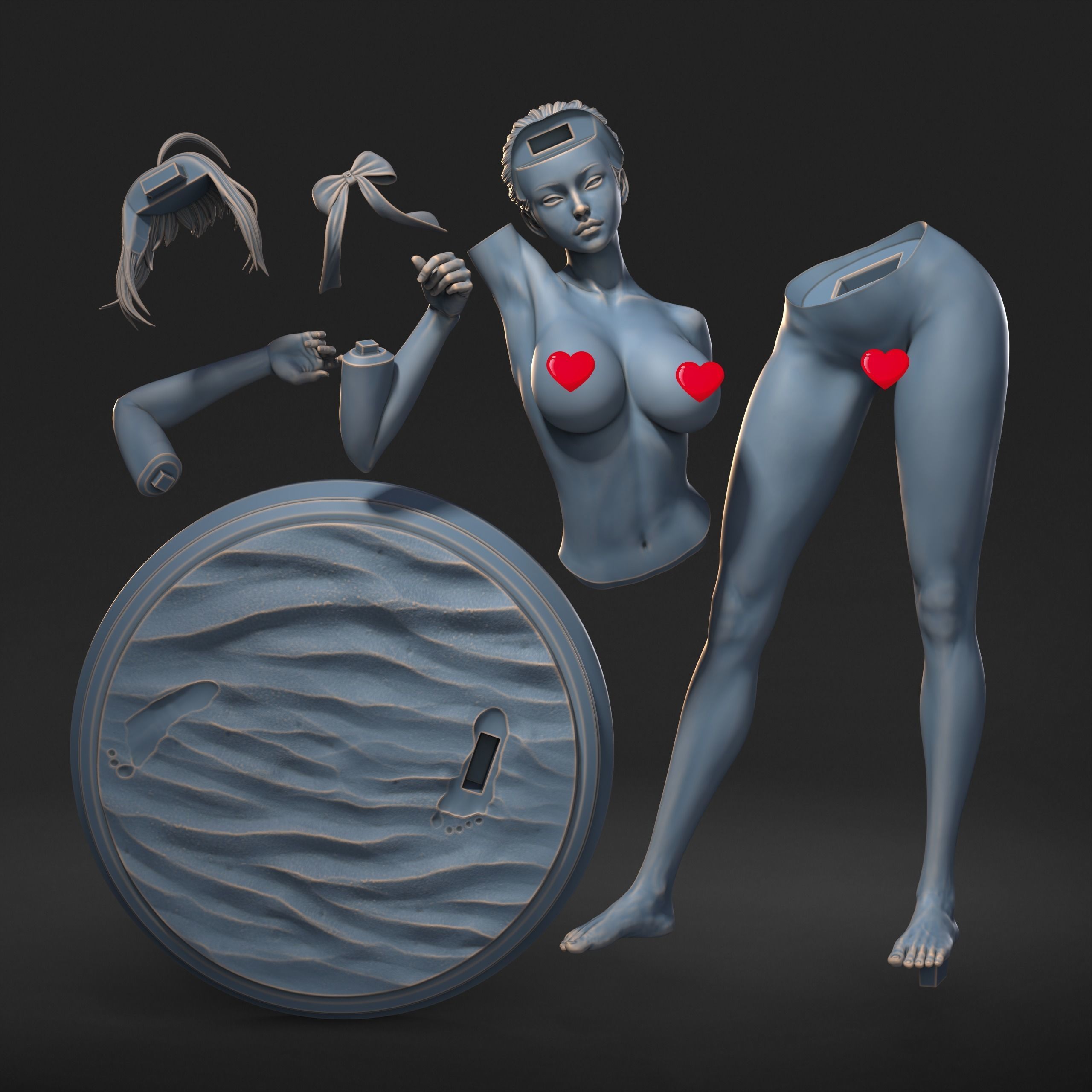 Fate Artoria Pendragon Saber Bikini Swimsuit 3D print model_28