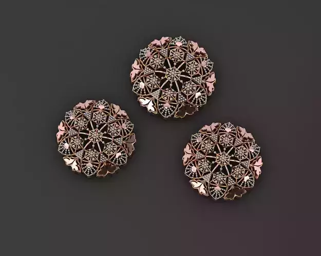 Flower Wire Mesh Ultra Vision Necklace Pendant Link