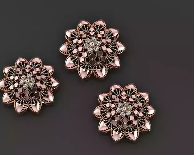 Flower Wire Mesh Ultra Vision Necklace Pendant Link