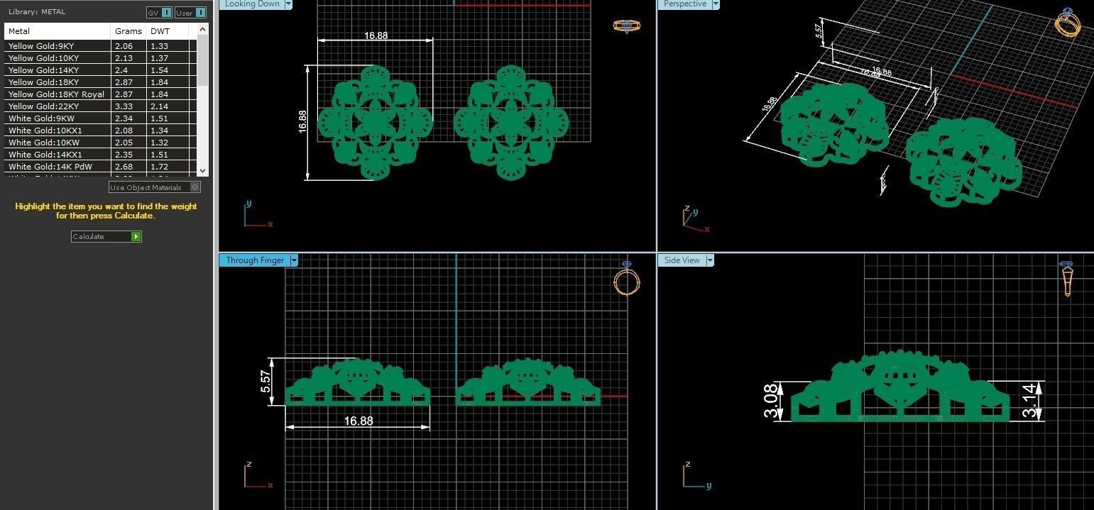 Flower Wire Mesh Ultra Vision Necklace Pendant Link 3D print model_4