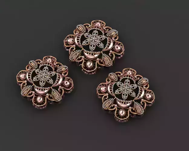 Flower Wire Mesh Ultra Vision Necklace Pendant Link