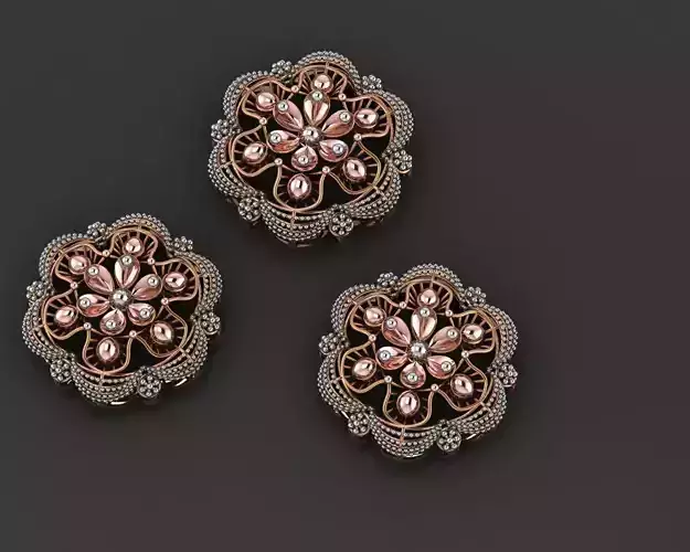 Flower Wire Mesh Ultra Vision Necklace Pendant Link