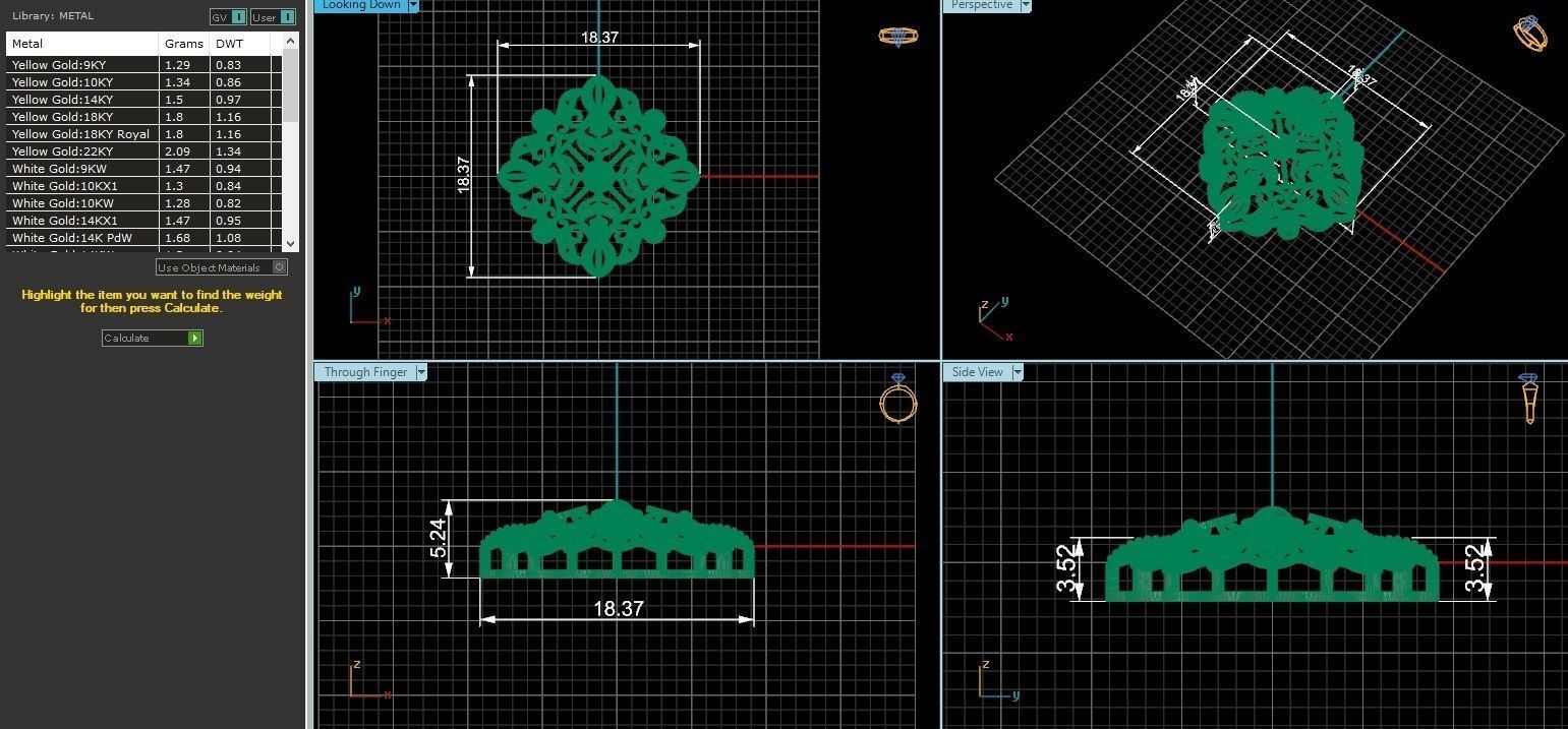 Flower Wire Mesh Ultra Vision Necklace Pendant Link 3D print model_3