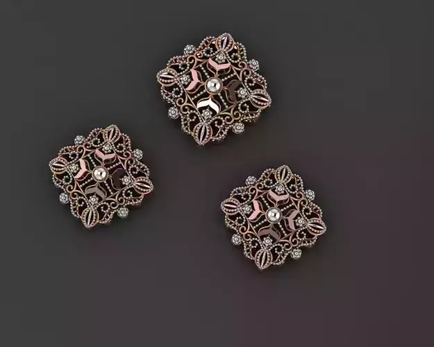 Flower Wire Mesh Ultra Vision Necklace Pendant Link