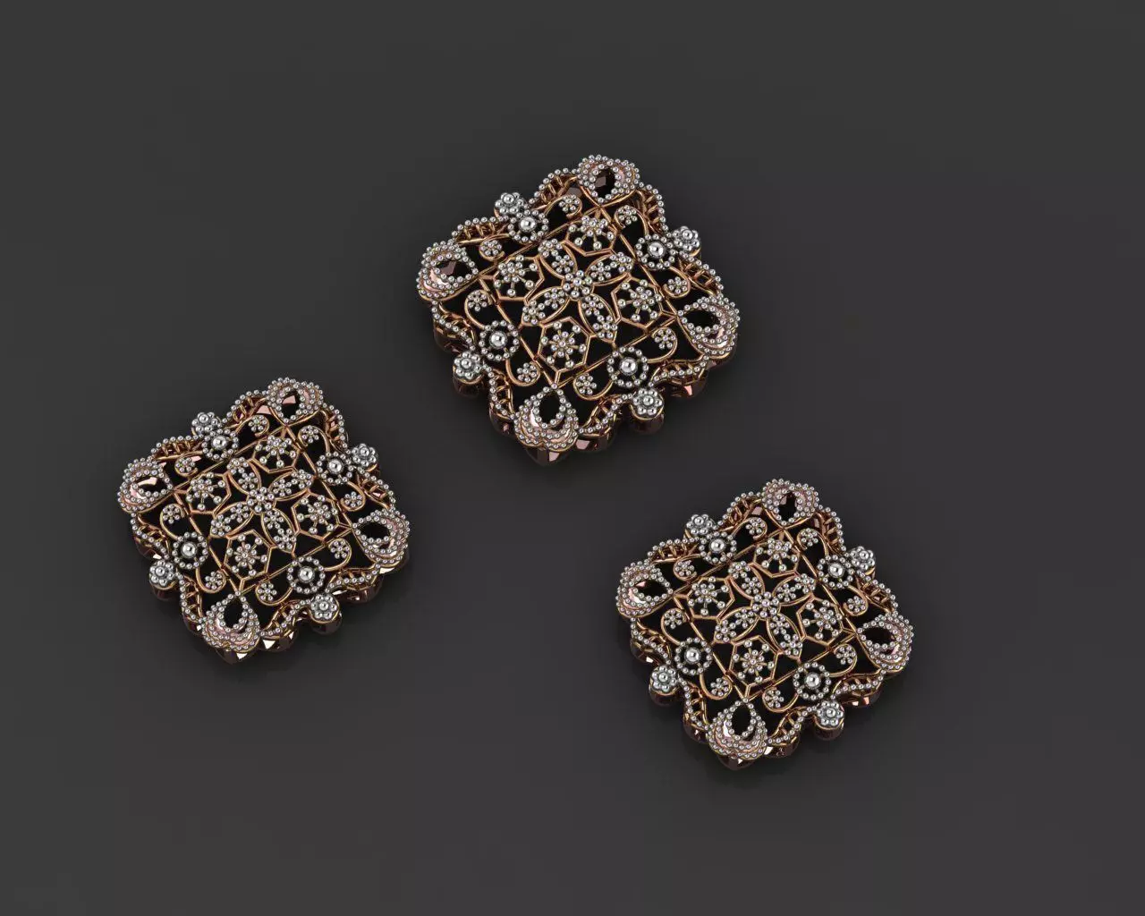 Flower Wire Mesh Ultra Vision Necklace Pendant Link 3D print model_0