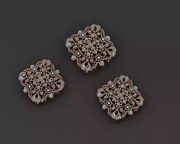 Flower Wire Mesh Ultra Vision Necklace Pendant Link