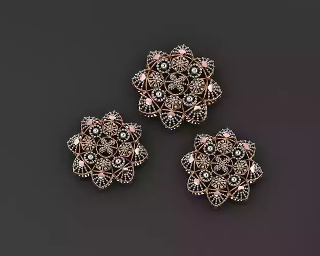 Flower Wire Mesh Ultra Vision Necklace Pendant Link