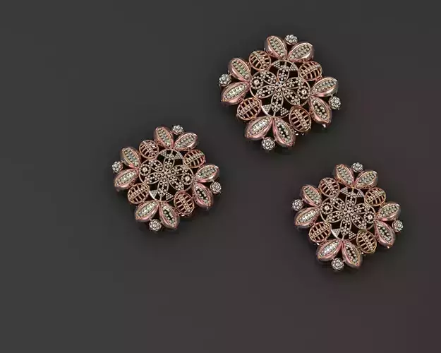 Flower Wire Mesh Ultra Vision Necklace Pendant Link