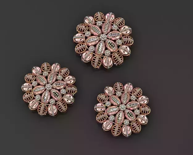 Flower Wire Mesh Ultra Vision Necklace Pendant Link