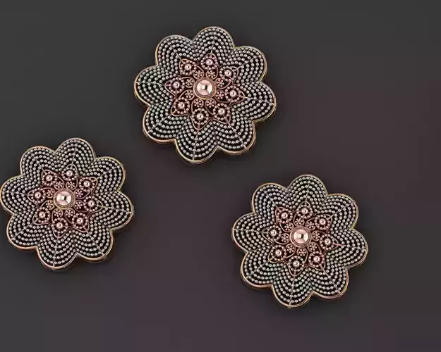 Flower Wire Mesh Ultra Vision Necklace Pendant Link