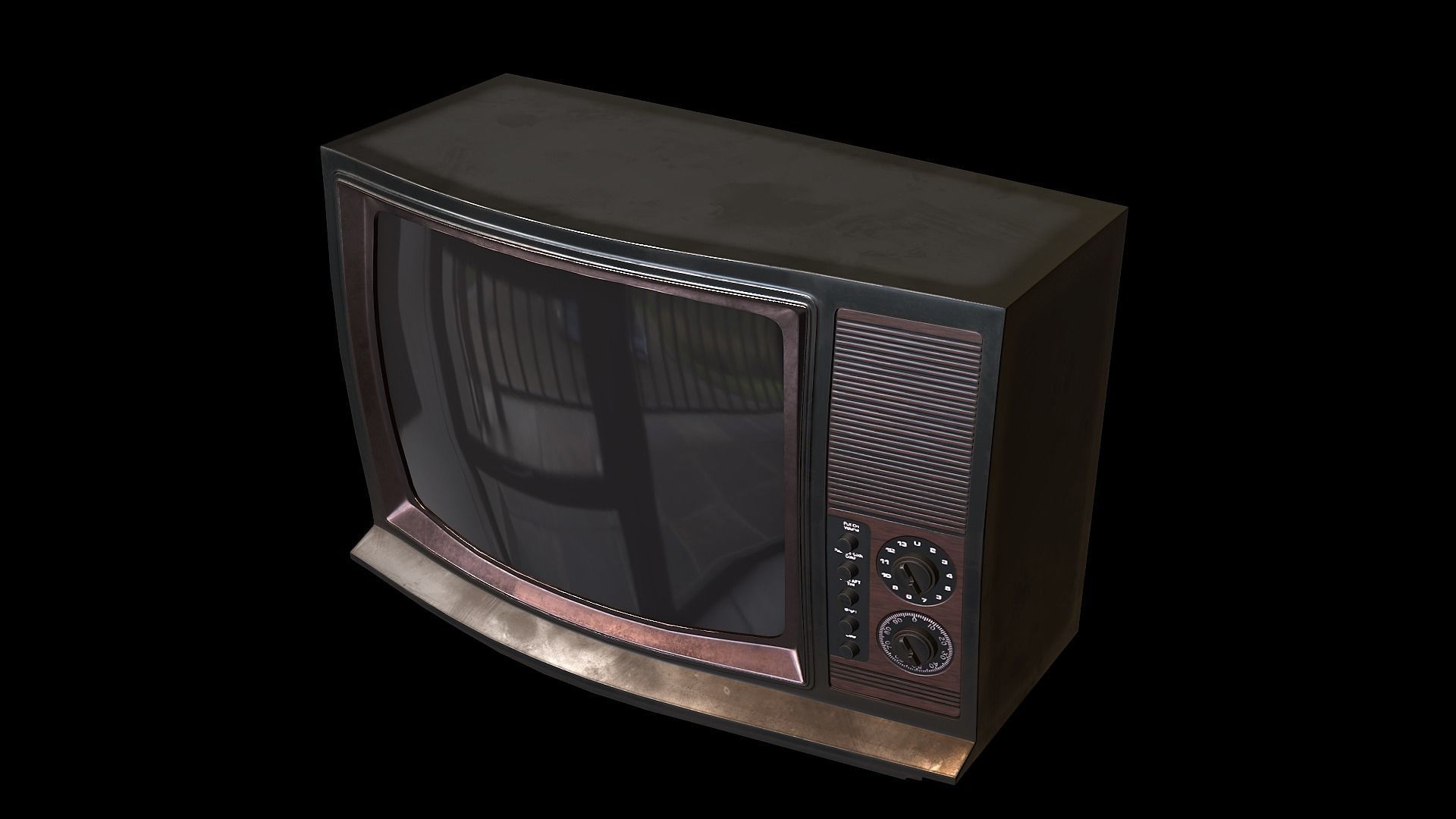 Television PBR 01 Low-poly 3D model_5