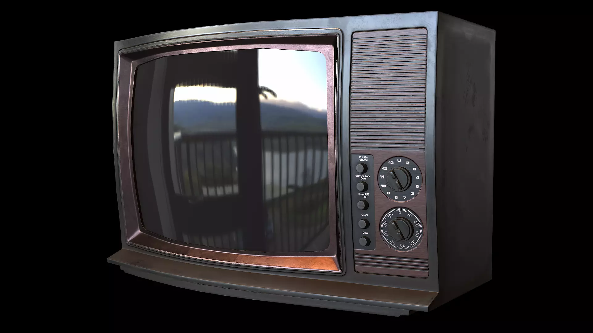 Television PBR 01 Low-poly 3D model_0