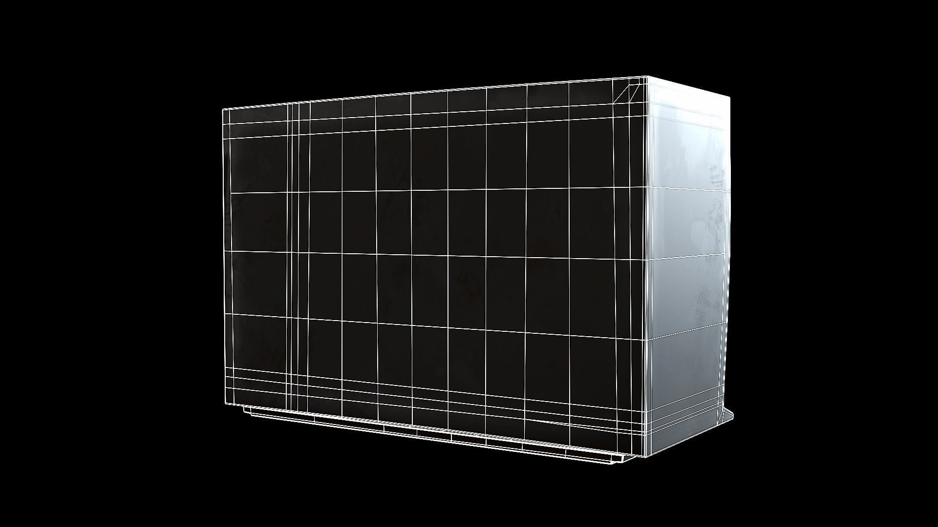 Television PBR 01 Low-poly 3D model_9