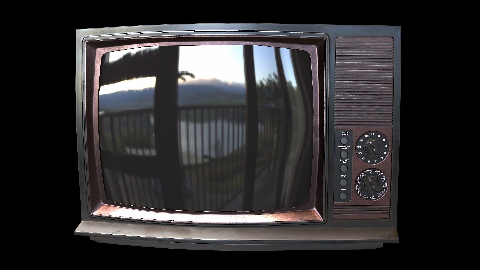 Television PBR 01 Low-poly 3D model_2