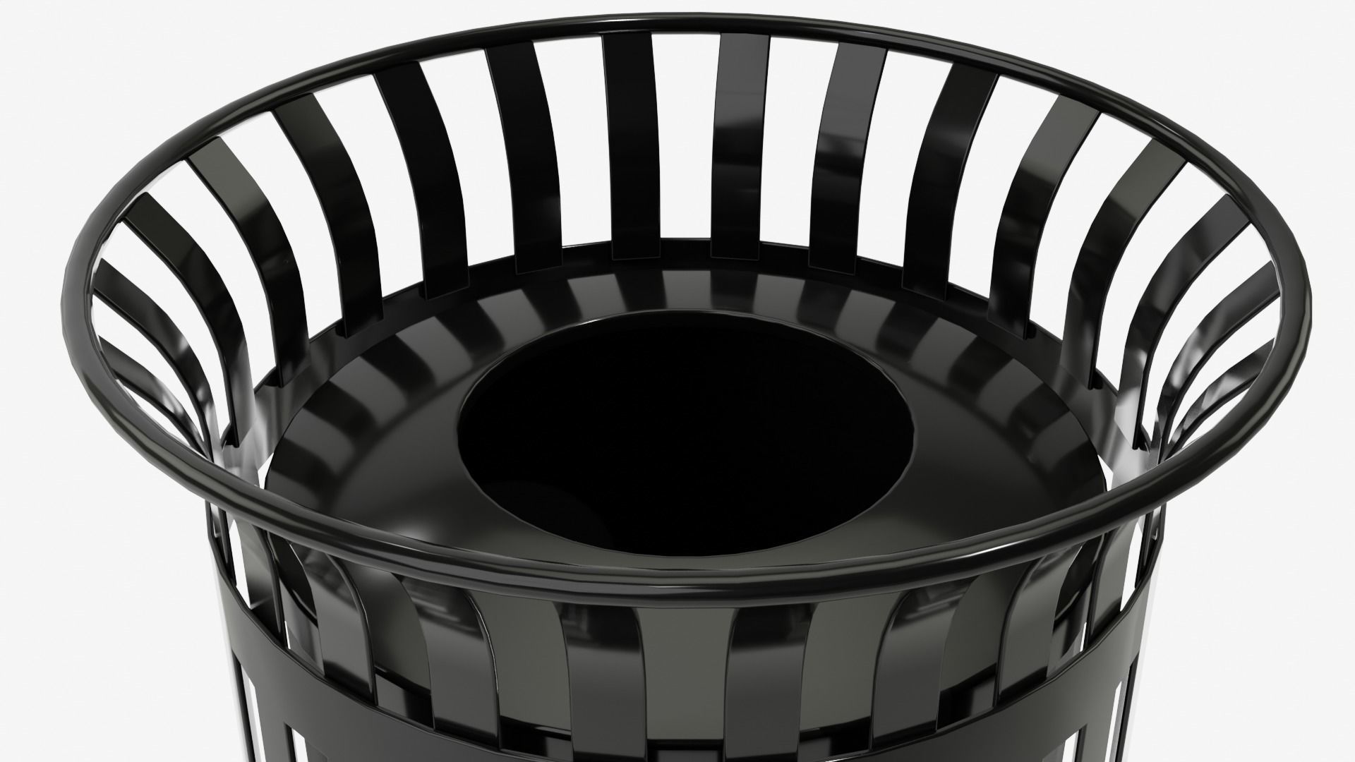 Plaza Trash Can 3D model_1