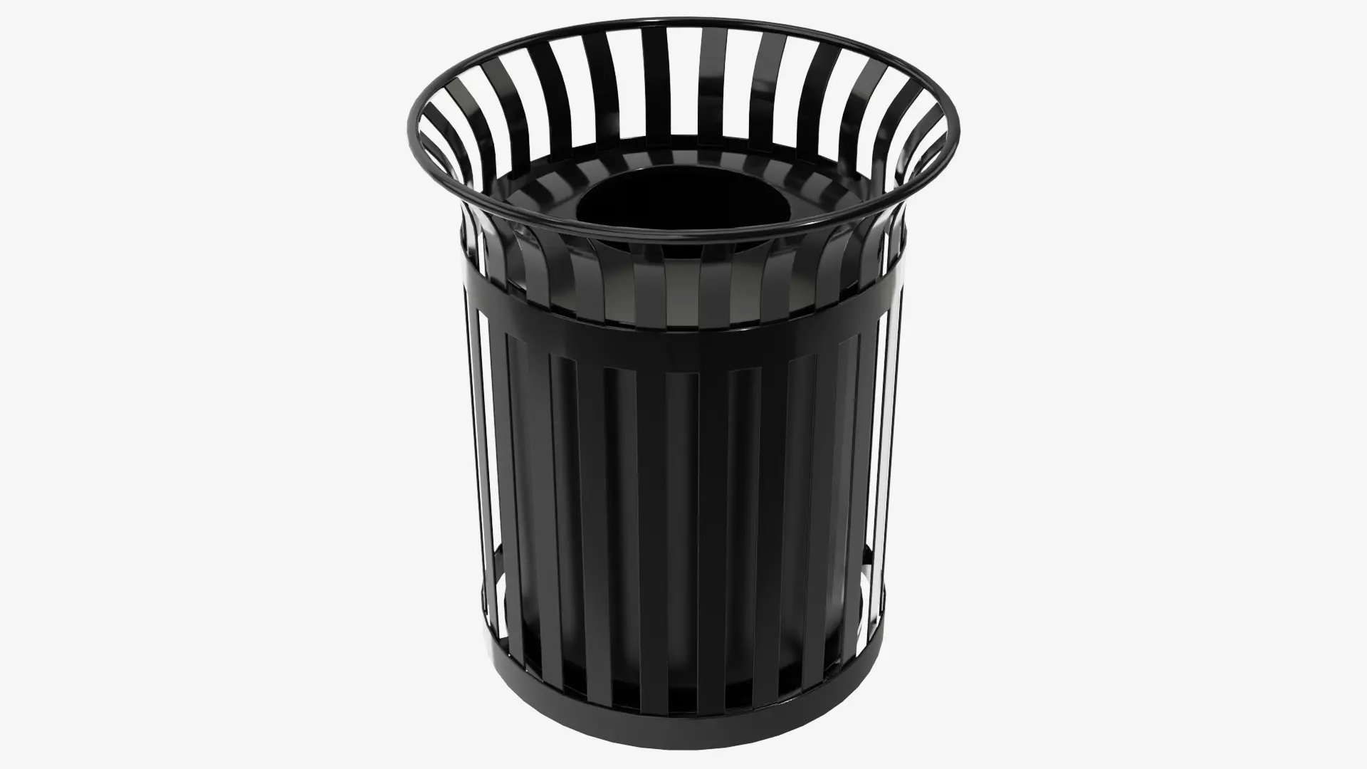 Plaza Trash Can 3D model_0