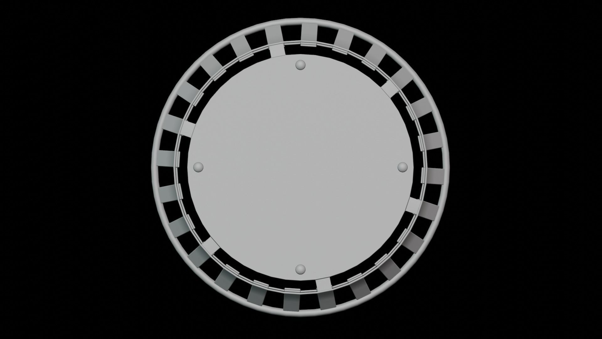 Plaza Trash Can 3D model_7