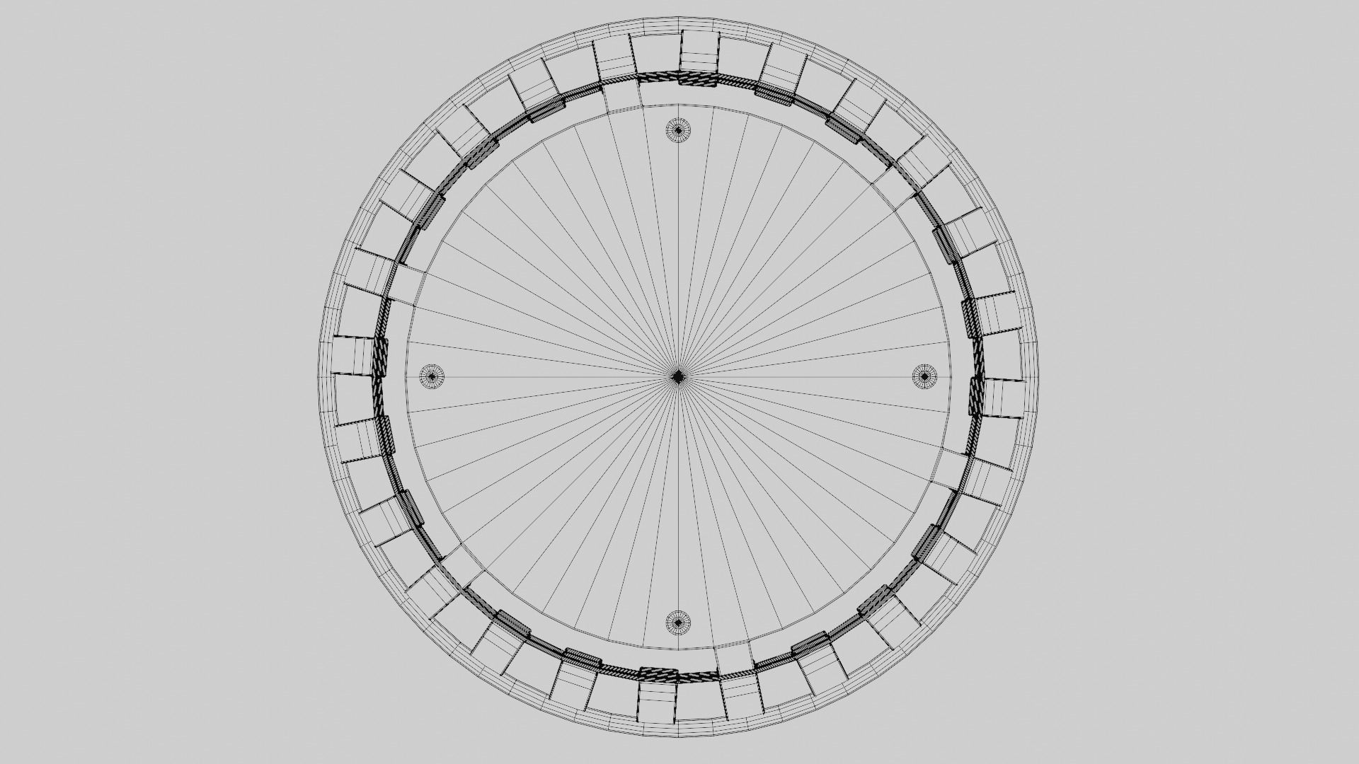 Plaza Trash Can 3D model_11