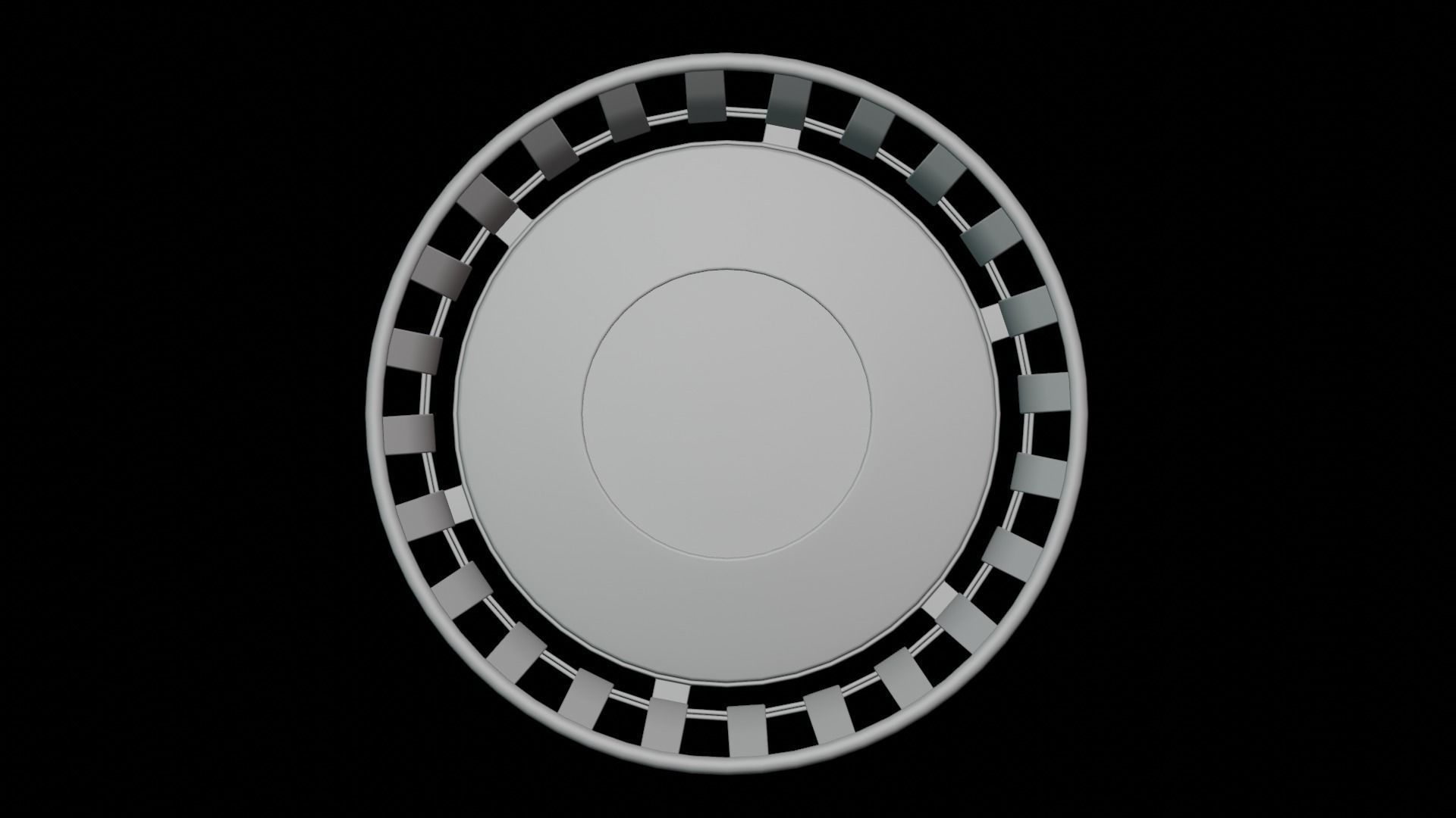 Plaza Trash Can 3D model_6