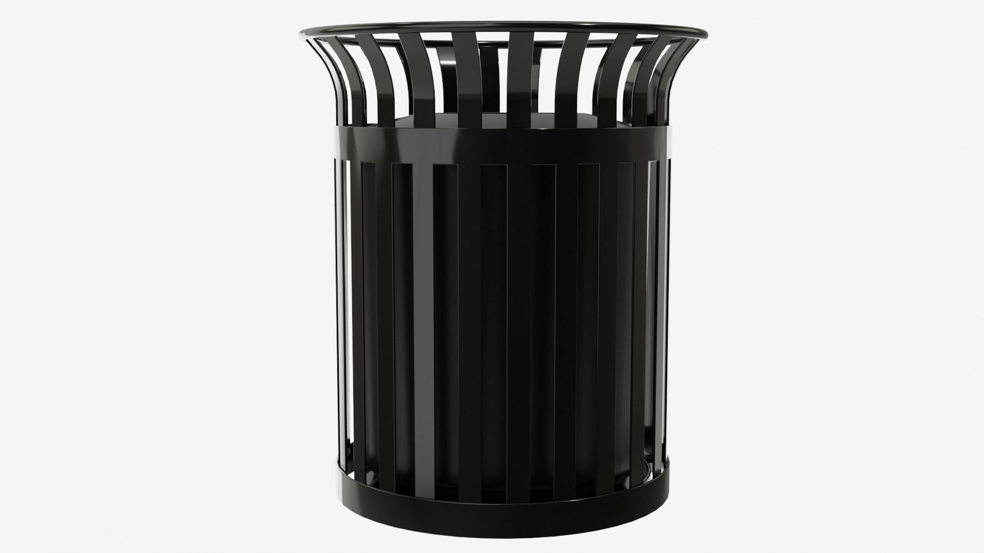 Plaza Trash Can 3D model_3