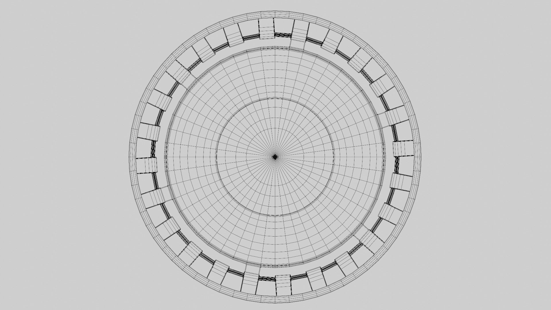 Plaza Trash Can 3D model_10