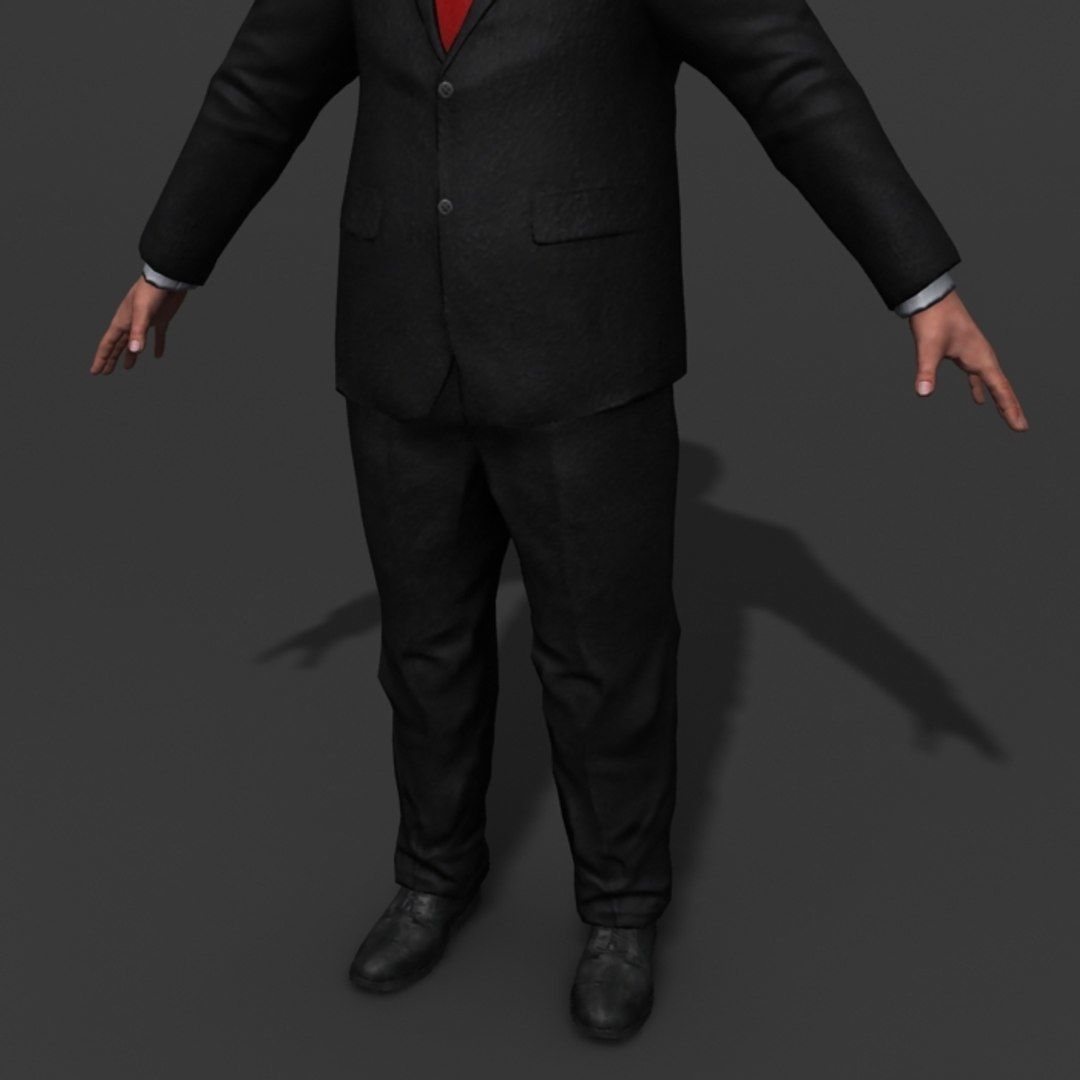 Donald Trump Low-poly 3D model_9
