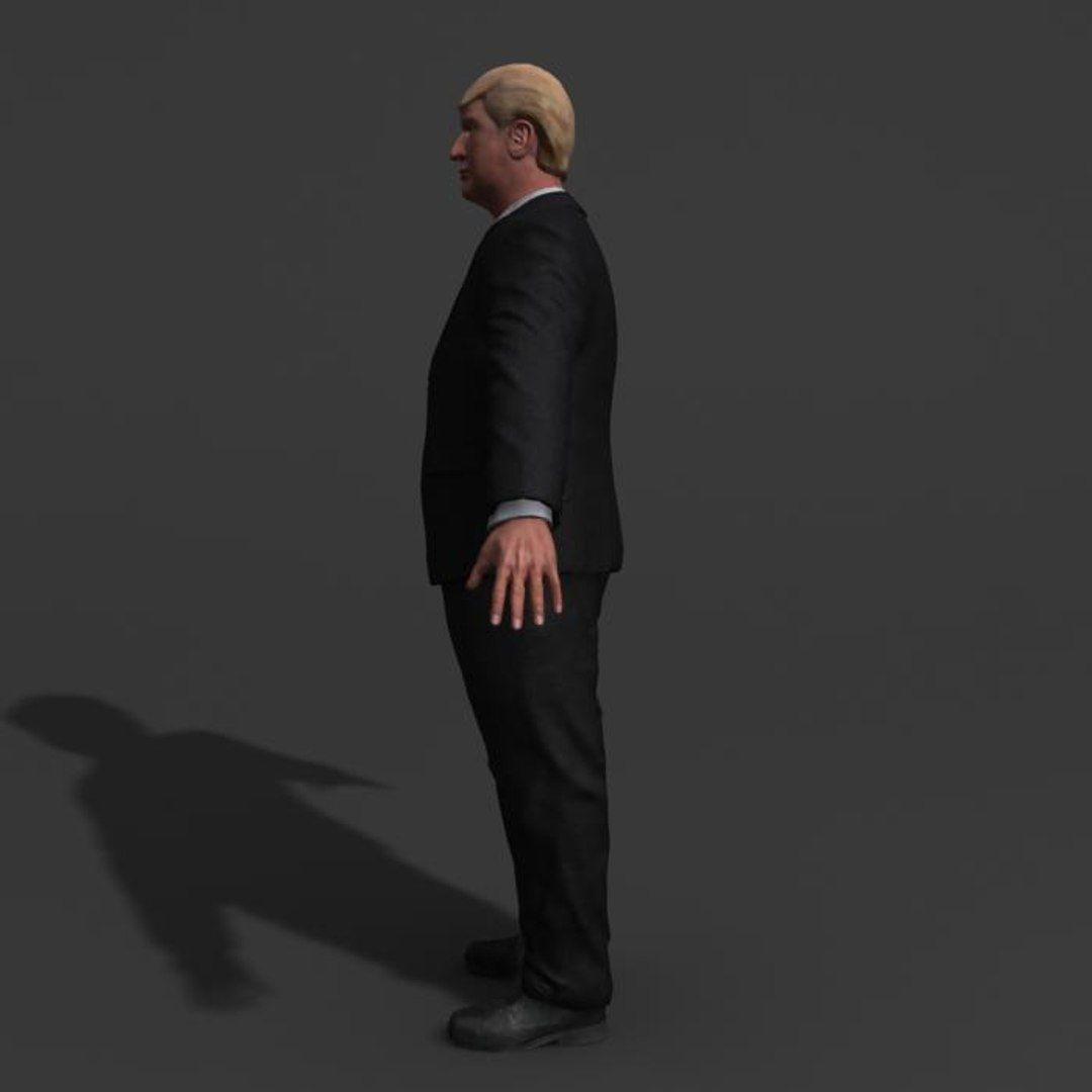Donald Trump Low-poly 3D model_16