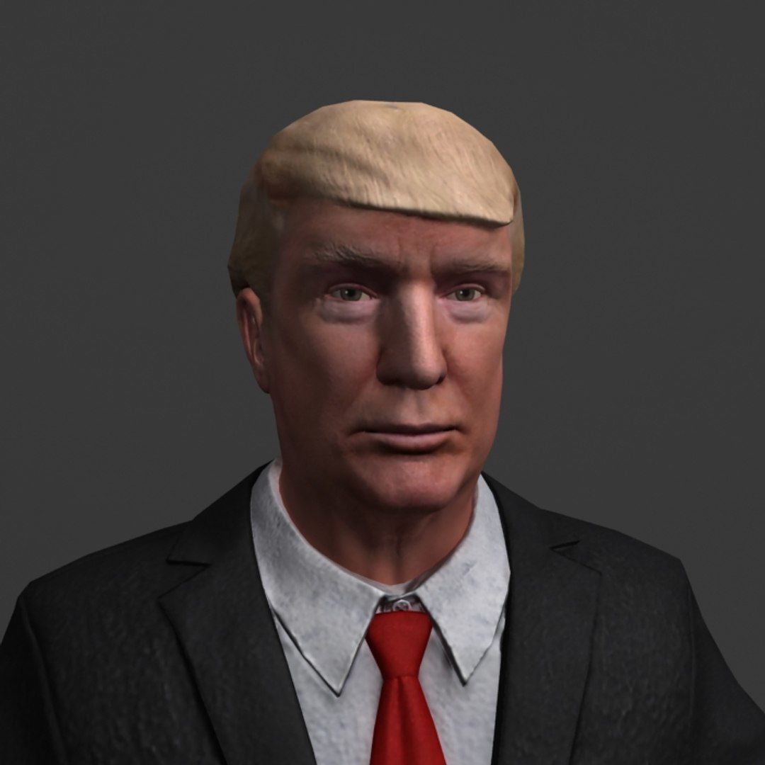 Donald Trump Low-poly 3D model_5