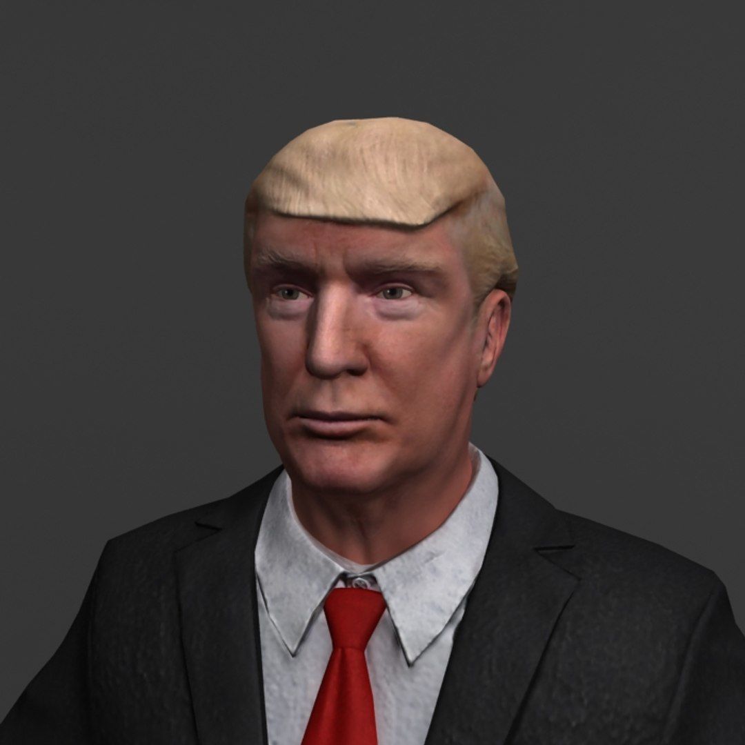 Donald Trump Low-poly 3D model_6