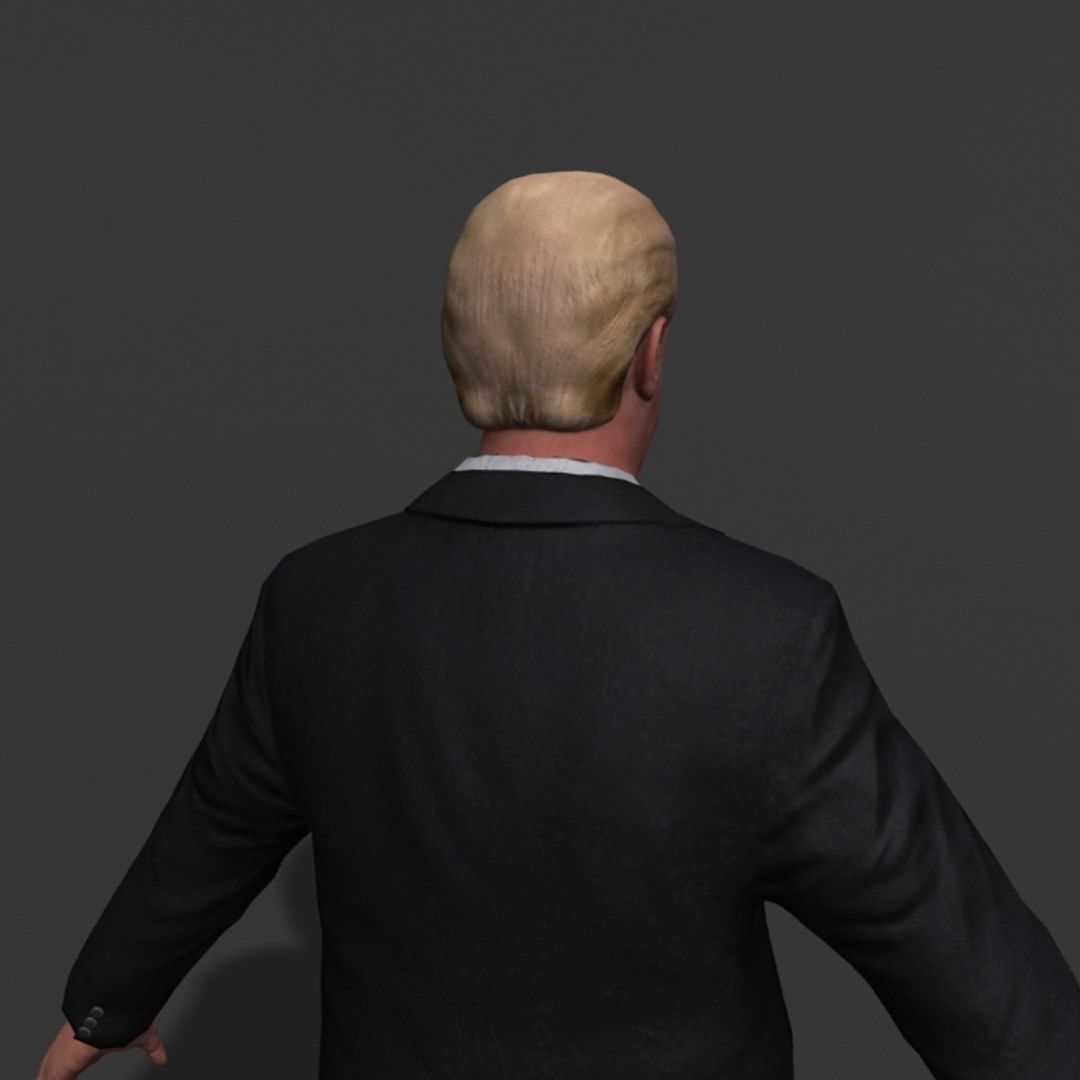 Donald Trump Low-poly 3D model_7