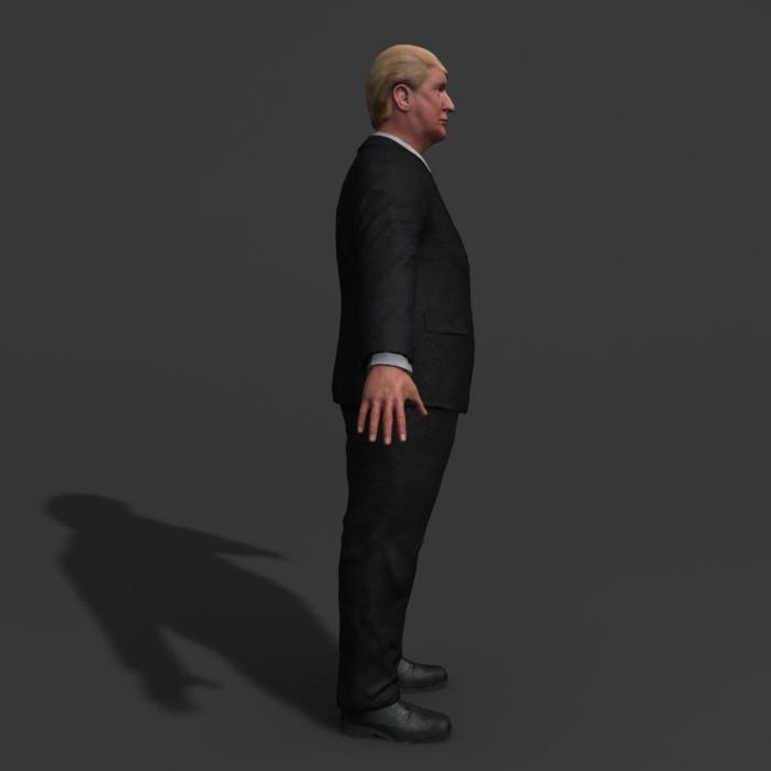 Donald Trump Low-poly 3D model_14