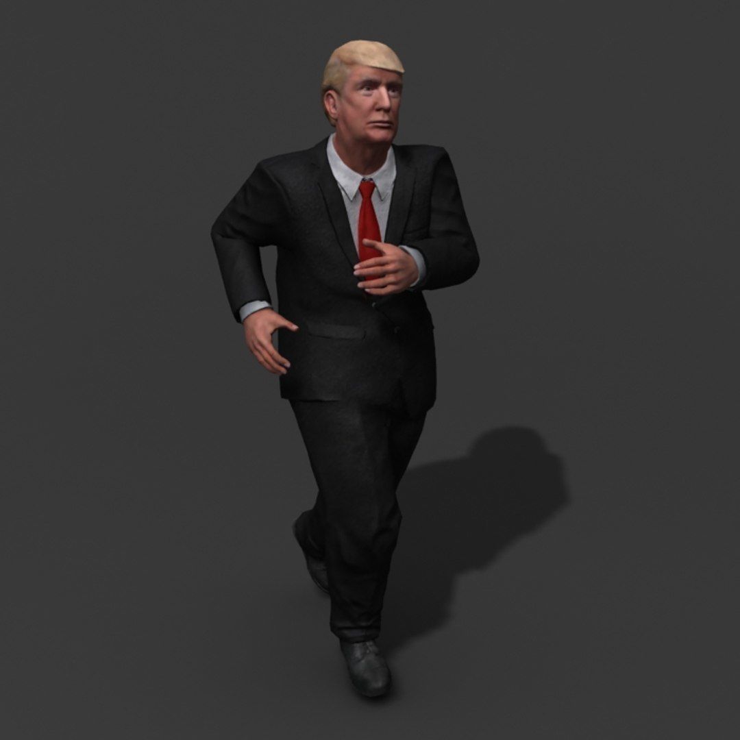 Donald Trump Low-poly 3D model_4