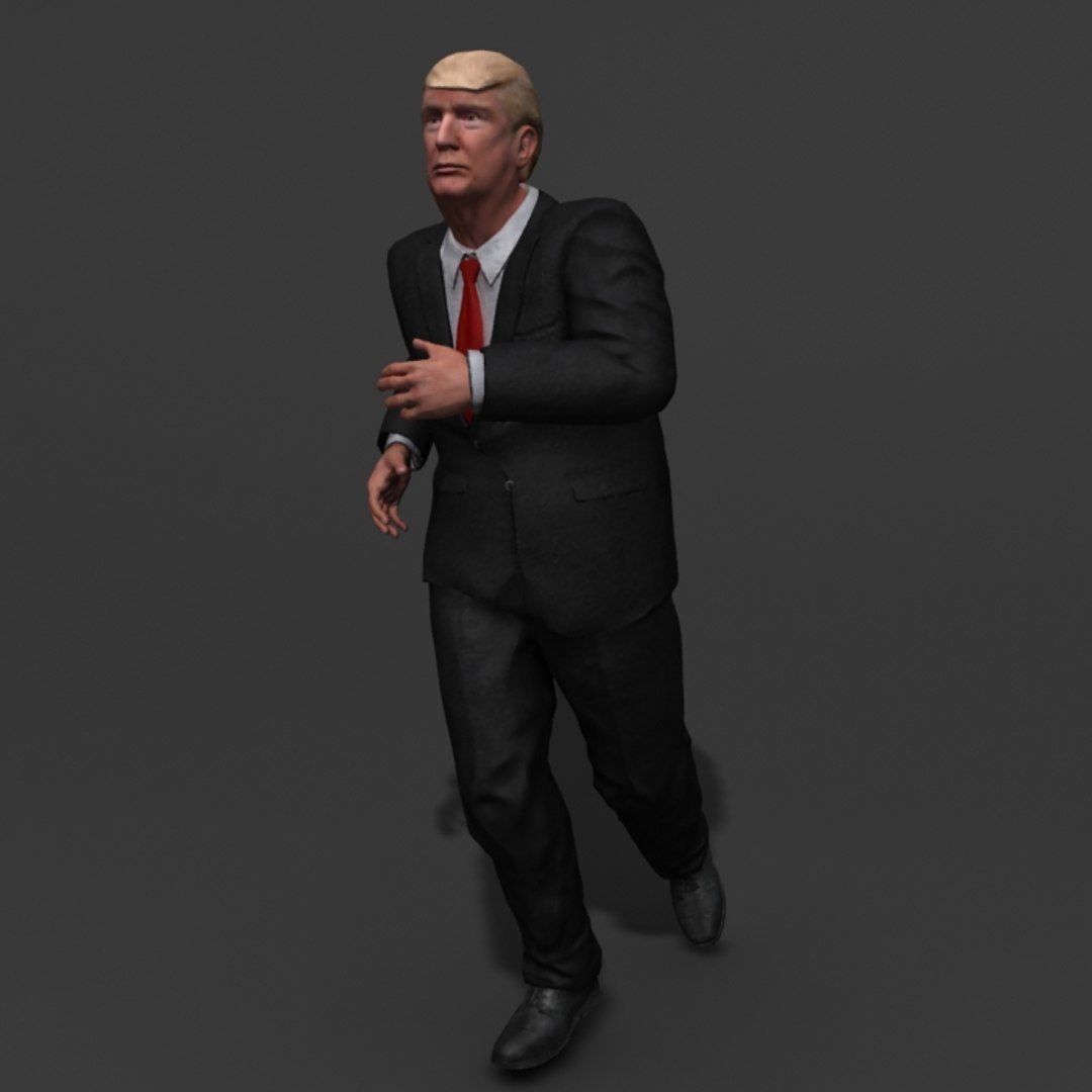Donald Trump Low-poly 3D model_2